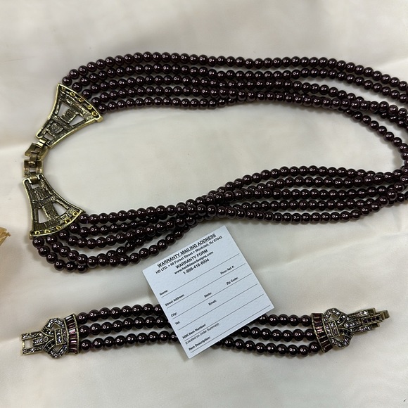 Heidi Daus beaded rhinestone crystals necklace bracelet set 2pc - Picture 13 of 13